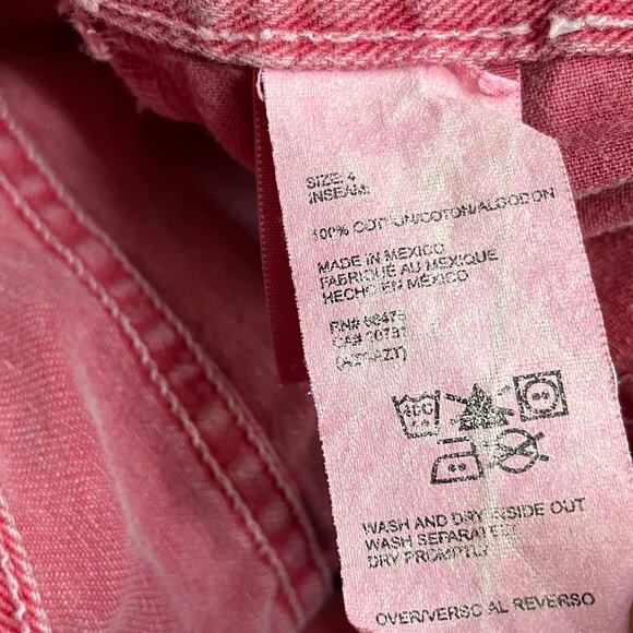 Vintage Y2K Tommy Hilfiger Hipster Straight Leg Jeans Pink Island Punch Womens 4 - Picture 12 of 14